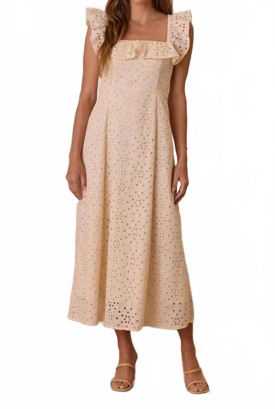 NEW RYLEE + CRU bianca dress in natural